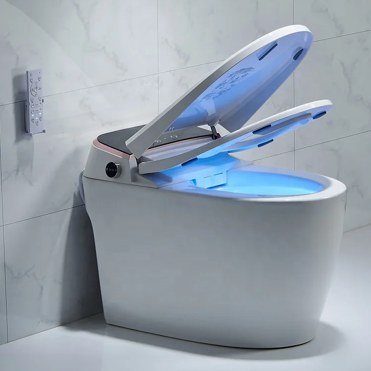 

European Bathroom Automatic Intelligent Wall Mounted Smart Wc Toilet Bowl with Bidet Intelligent Closestool One Piece Modern