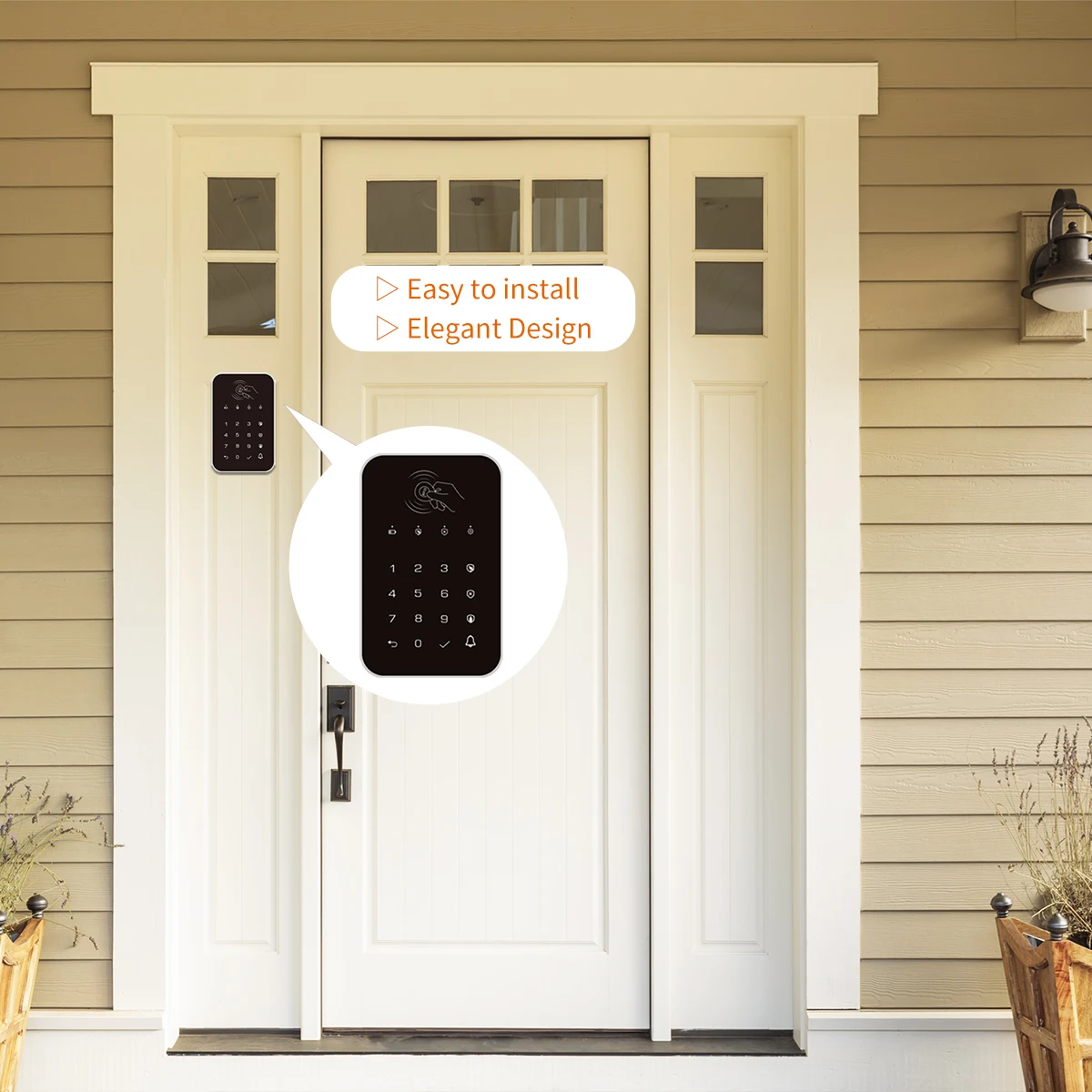 New Design 433MHz Wireless Touch Keyboard Bring 2PCS RFID Card Arm Or Disarm Password Keypad For Home Alarm Security System