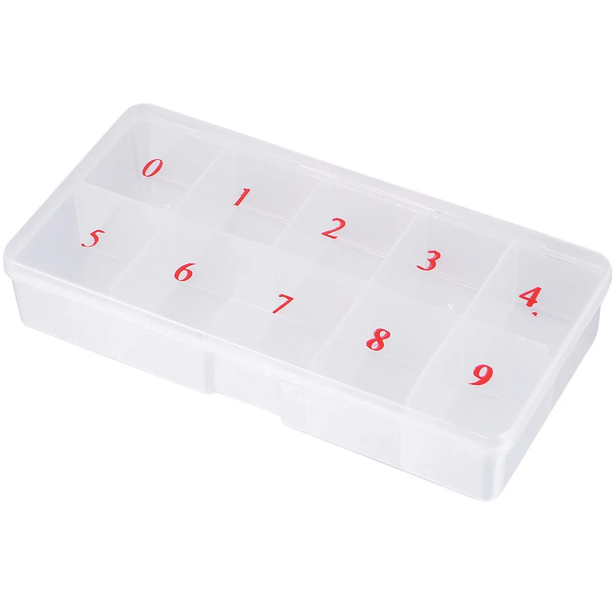3 個 10 グリッドネイルアート収納ボックス偽ネイル用透明ボックスピースオーガナイザーケース耐久性のあるコンテナ家庭用