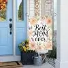 Welcome Best Mom Ever Garden Flag, Spring Summer Floral Watercolor Pattern, 12x18 Inch, Double Sided, All Weather Decor, For llz