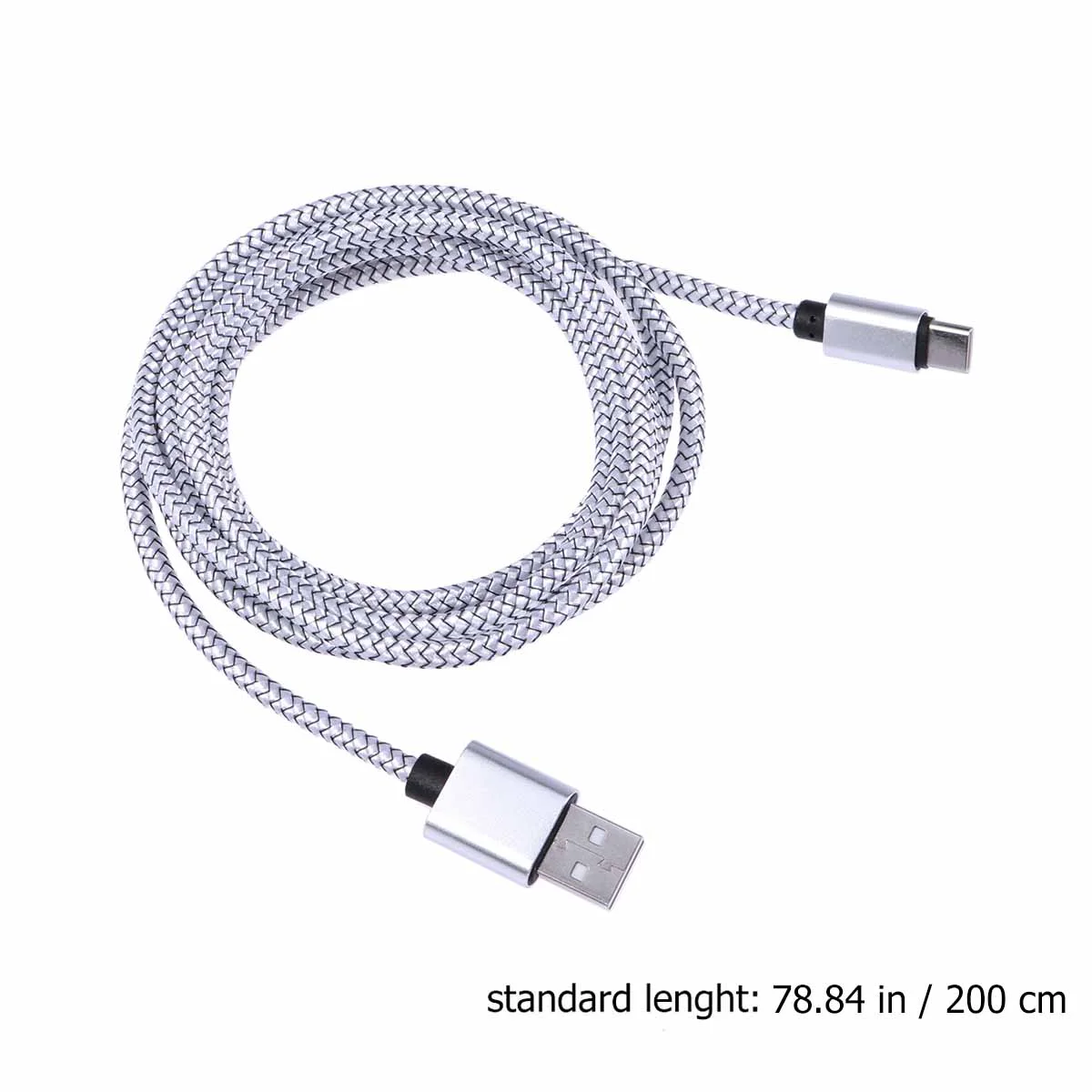 USB Type-C Cable Nylon Braided 1M 20A USB-C Quick Fast Data Sync and Charging Cable for S9/ S8/ S8 Plus/ Note 8/ P9/