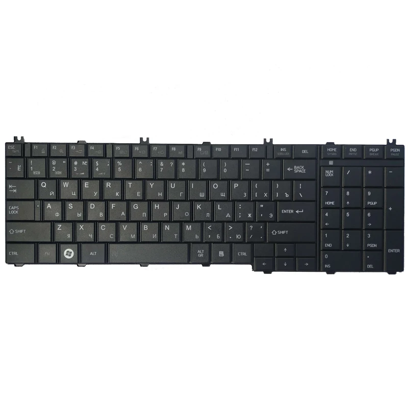New Russian Keyboard For Toshiba Satellite L655 L655D C650 C655 C655D C660 C660D C650D L650 C670 L650D L755  RU Keyboard Black