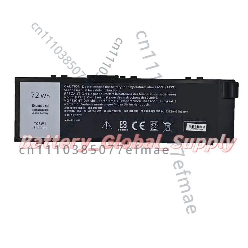 Battery for Dell Precision 7510 7520 7710 7720 MFKVP T05W1 11.4v 6315mah New