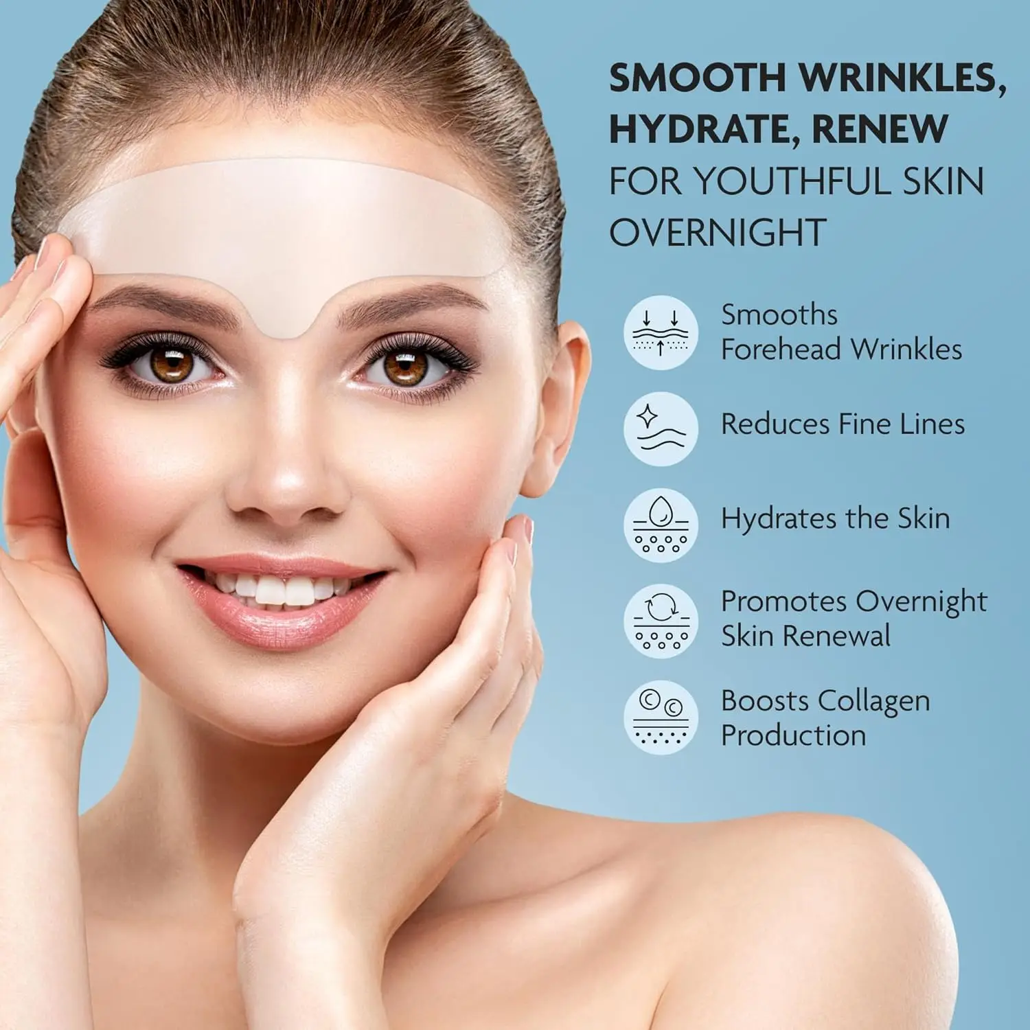 3/6 قطعة الجبين المضادة للتجاعيد سيليكون التصحيح قابلة لإعادة الاستخدام التجاعيد الرعاية التصحيح شركة لينة مريحة المحمولة T-شكل أداة العناية بالوجه