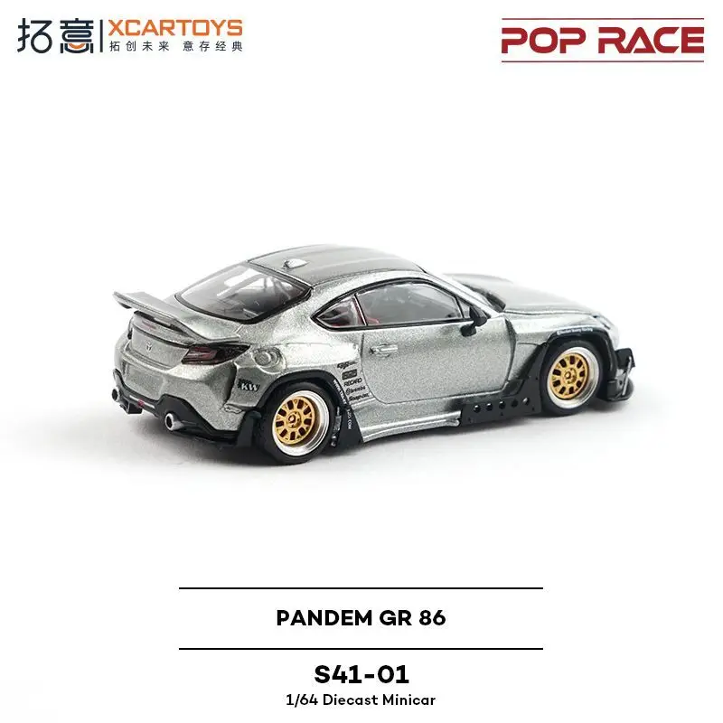 XCARTOYS POPRACE 1/64 coche en miniatura de aleación PANDEM GR 86 Toyota juguete supercoche de carreras para niños