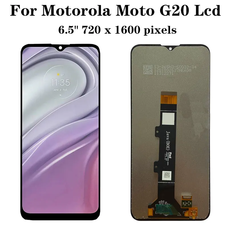 Touch Digitizer Assembly para Motorola, Tela LCD, Moto G20, XT2128-1, XT2128-2, Teste