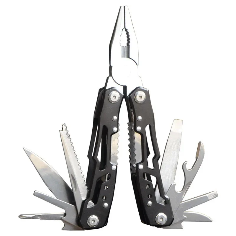 Multifunction Stainless Steel Pocket Knife Pliers Folding Pliers Mini Portable Hand Pliers Outdoor Camping Survival Repair Tools