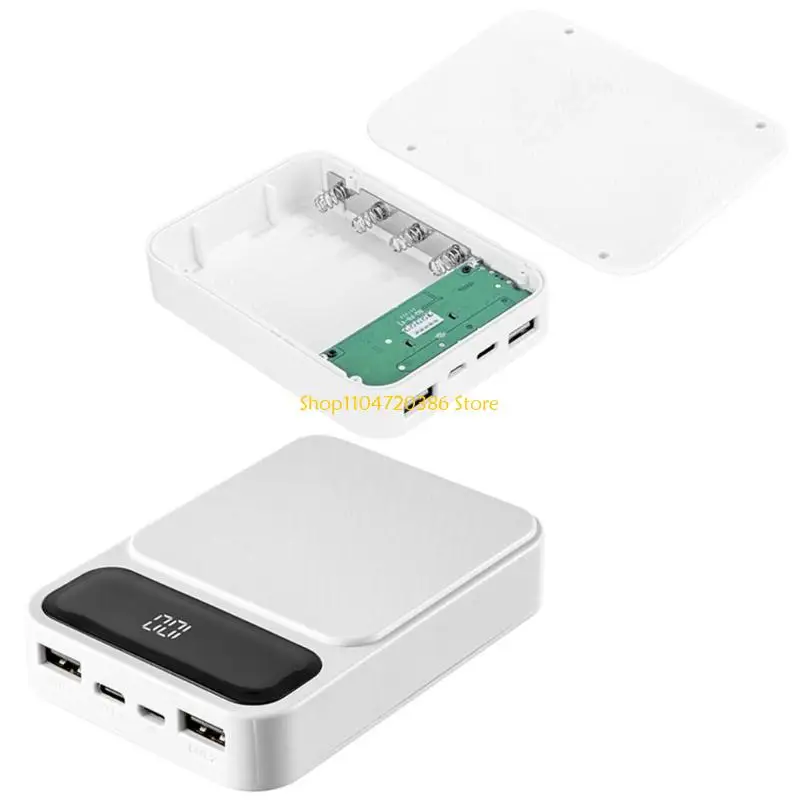 K0EA DIY PowerBank Construction Case 4/6/8/10x18650Cells Capacity No Soldering Required Quick Charging Plastic Enclosure