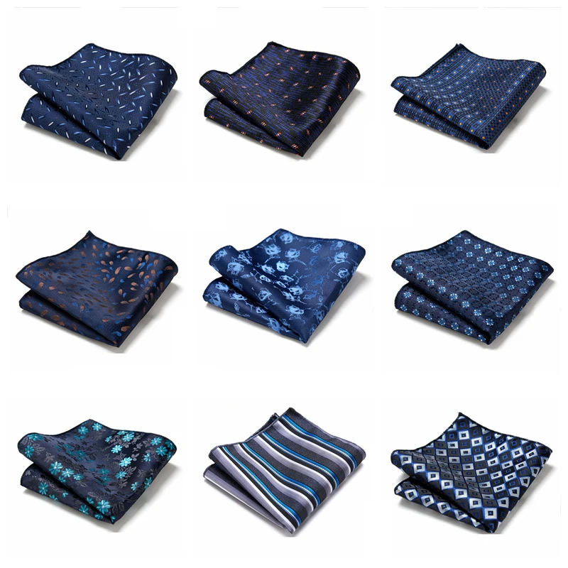 Hanky Fit Blue Square Pocket Party Hanky Navy Fashion Men