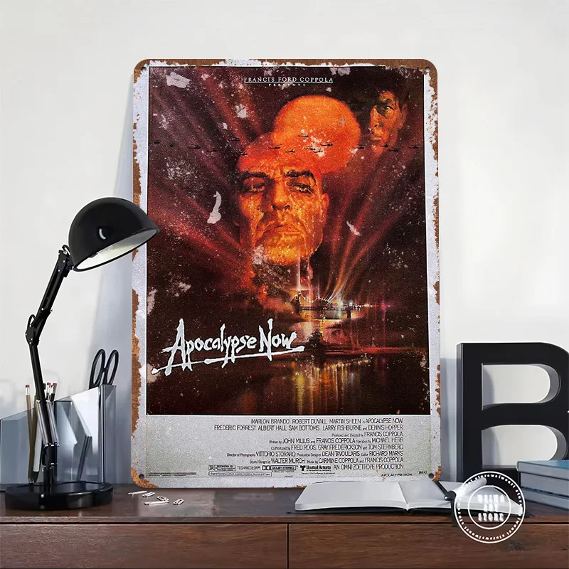 Apocalypse Now Tin Poster Customized Wall Art Retro Vintage Metal Signs for Fans Room Decoration Garage Decorations Desk Decor