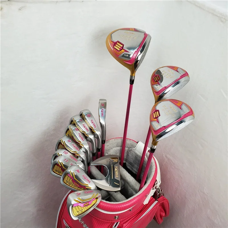 Conjunto completo de golfe feminino Beres-S06 conjunto de clube de golfe driver de golfe + chifres + ferros + putter/13 peças com capa de cabeça de eixo de grafite