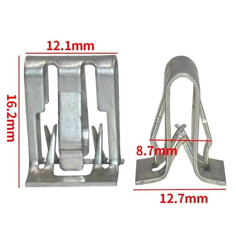 Metal Fastener Clips General Use Door Sill Iron Buckle Dashboard Side Panel Audio Clips Car Retainer Moulding Trim Accessories