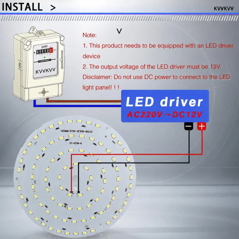 1 pièce – Source de lumière LED 12V 45W blanc chaud SMD5730 sur carte PCB pour lampadaires extérieurs, ampoules et luminaires – Remplacement de lampe