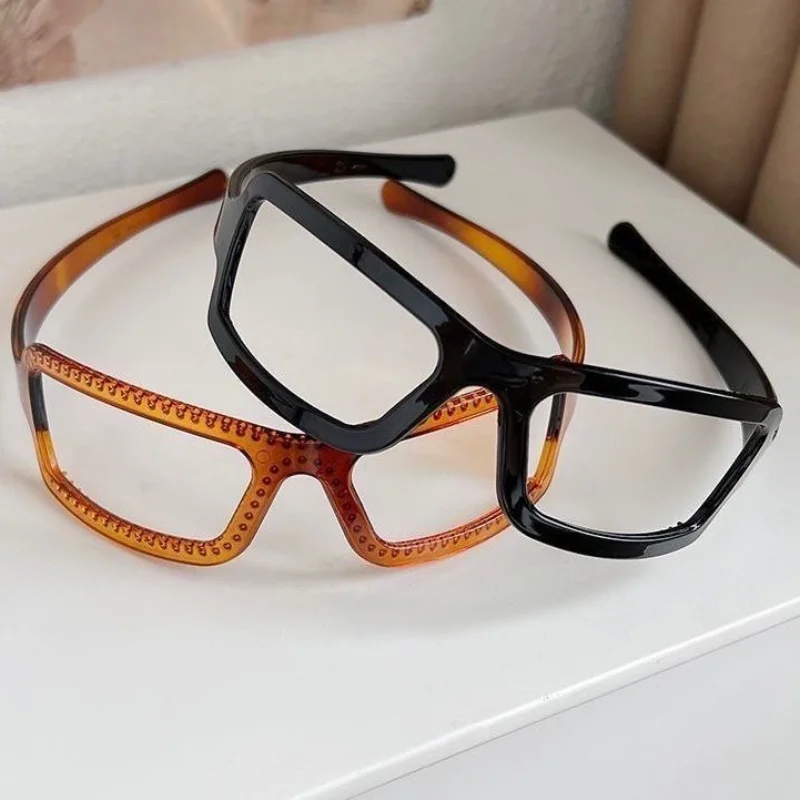 

Women Sweet Fixed Headband Hair Ornament Fashion Hair Accessories Sunglasses Frame Shape Hair Hoop Glasses Hairband For Girl