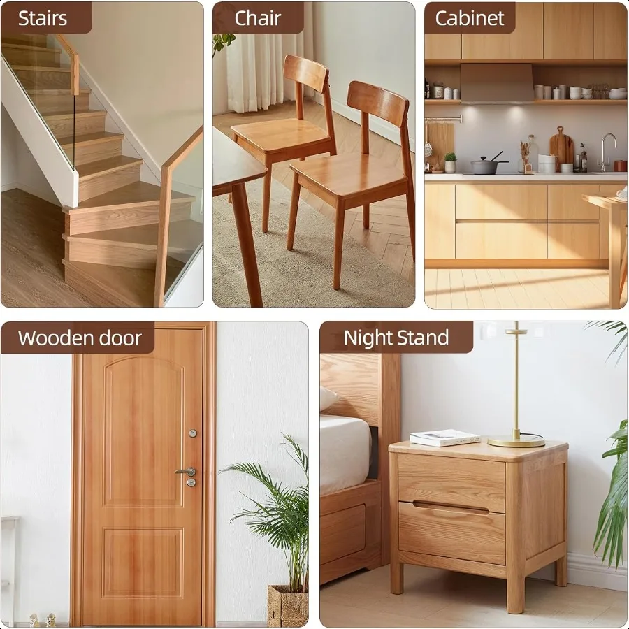 أعواد حشو الخشب 12 لونًا أقلام شمع خشبية لإصلاح الخدوش والشقوق وفتحات الأظافر على كابينة أرضيات الأثاث الخشبي