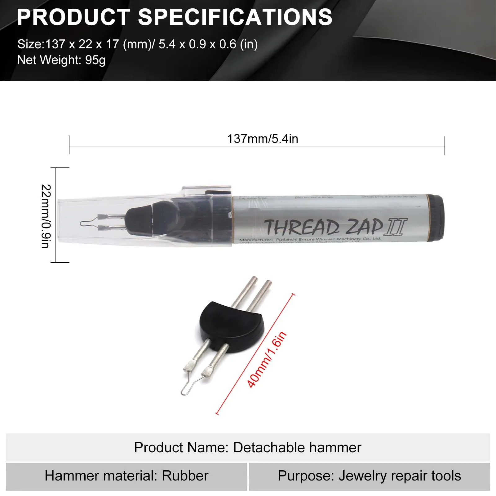 Portable Thread Burner Pen with Replaceable Tip for Jewelry Making, Wax Carving, Thread Sealing and DIY Craft Tool