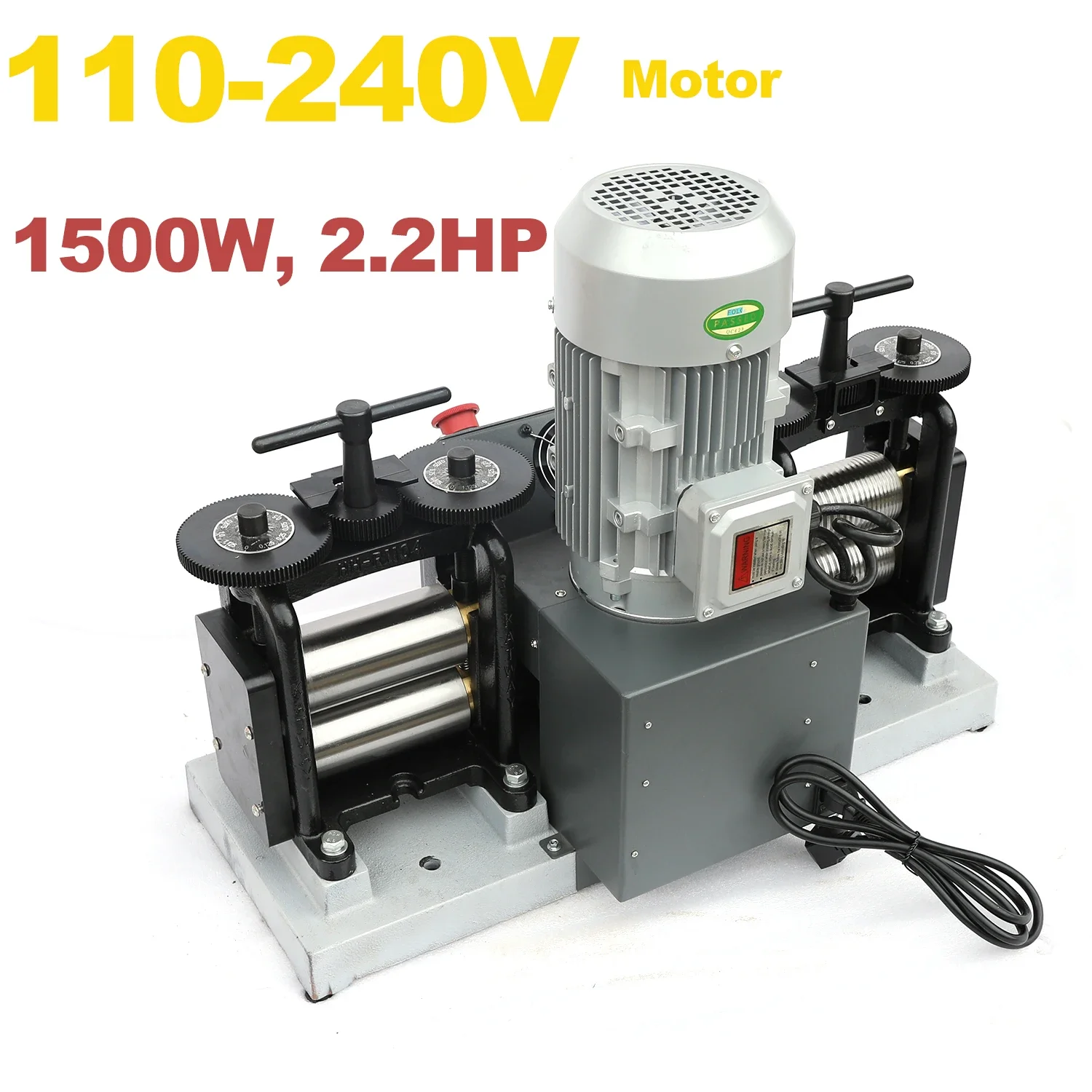 1.5KW 2HP New Arrivals Two Heads Jewelry Tools & Equipments Jewelry Chrome Steel Square Rolling Mill Rolling Mill Flat Laminator