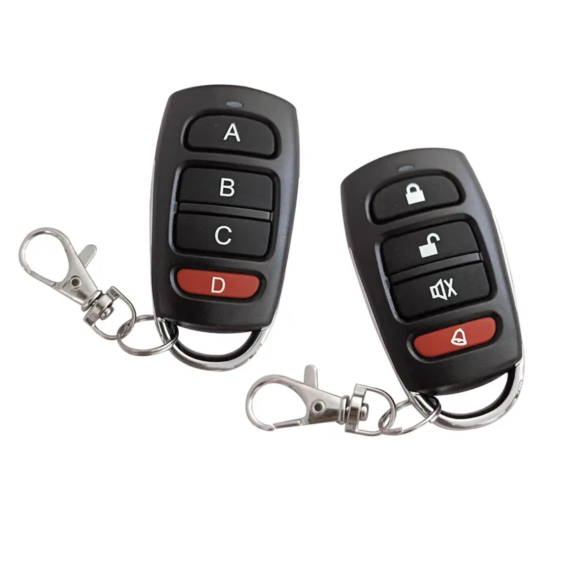 433MHz RF Wireless Remote Control 4 Buttons Copy Code Garage Door Electric Gate Duplicator for key Remote Opener Clone