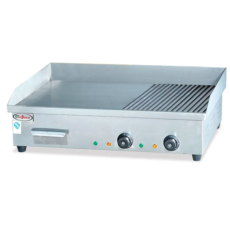 Factory Price Stainless Steel Commercial Electric Griddle EG-822 2/3 Flat 1/3 Grooved