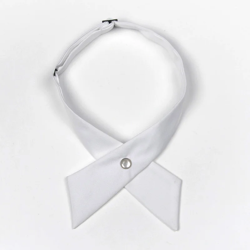 فتاة طالب موحدة ربطة القوس فيونكة العلاقات الصلبة الرجال النساء المهنية ربطة العنق المرأة عبر يوم Cravat حفلة موسيقية التخرج عادية #6
