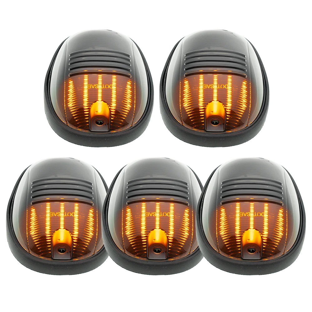 For 1988-1999 2000 Chevrolet GMC Suburban C1500 C2500 C3500 K1500 K2500 K3500 White/Amber LED Cab Roof Marker Clearance Lights