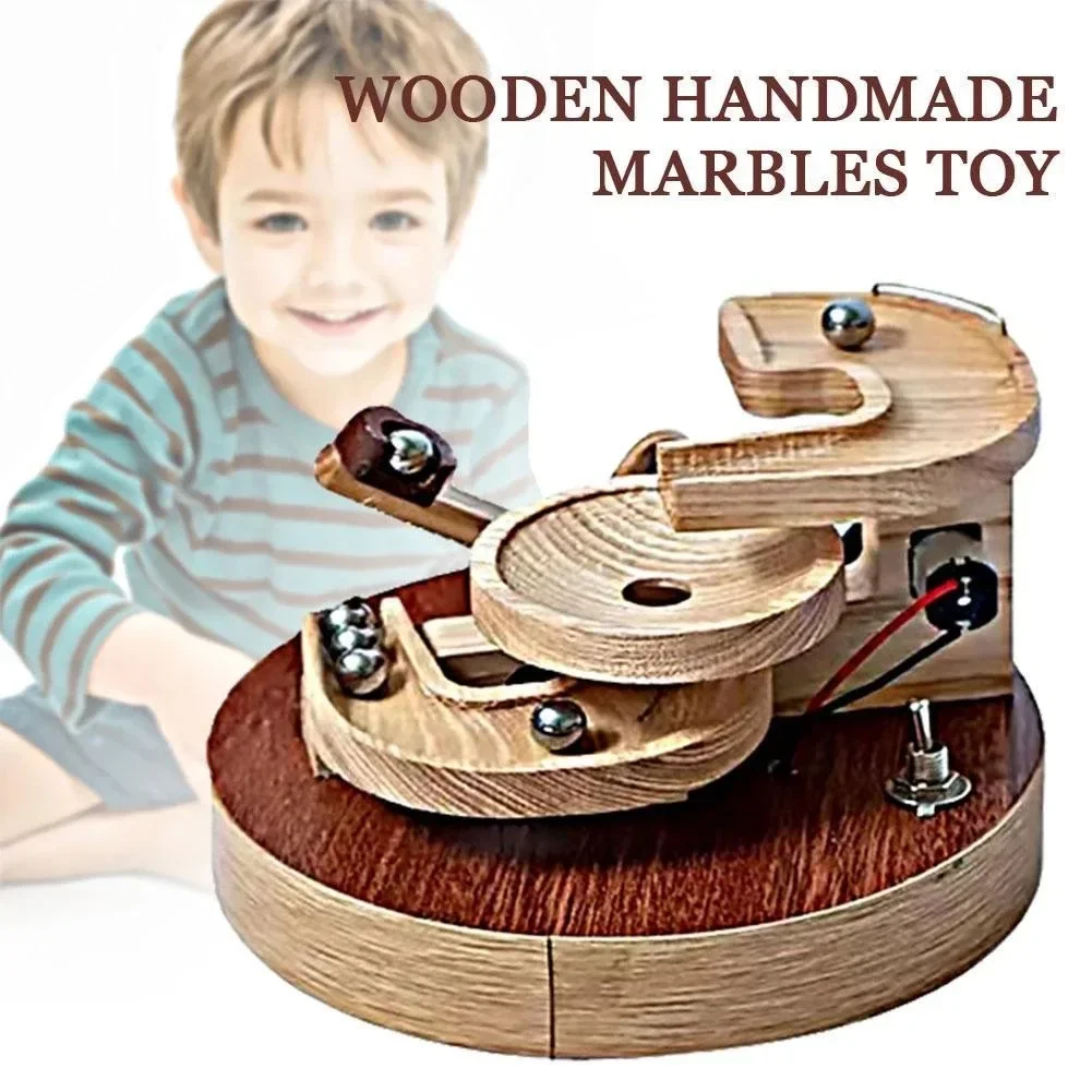 New Kinetic Art Perpetual Motion Machine Marble Machine Marble Machine Wooden Marble Machine Creative Miniature Home Decoration