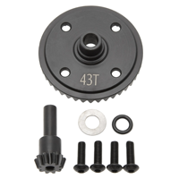 Steel Helical Main Diff Gear 43T and Input Gear 10T for Arrma 6S 1/7 Infraction Limitless Mojave 1/8 Kraton Notorious Outcast