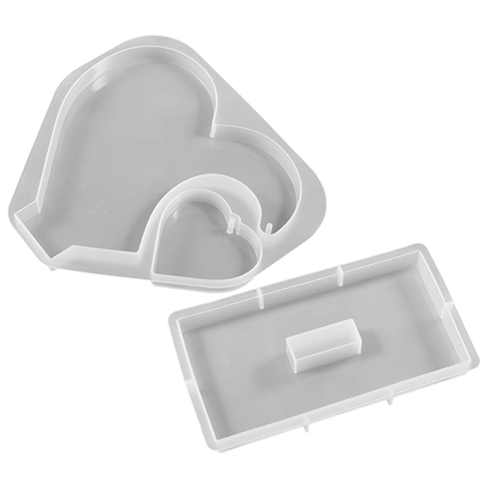 

DIY Double Heart Shaped Silicone Mold for Epoxy Resin Photo Frame Craft Casting Decorative Reusable Safe Practical