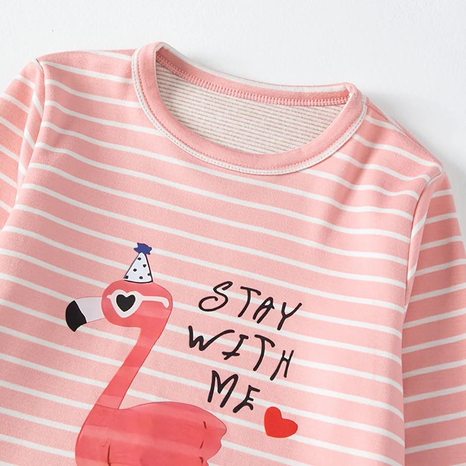 2-teiliges Kinder-Set, Jungen/Mädchen, gleicher Stil, Herbst/Winter, warm, schweißabsorbierend, bedruckt, mehrfarbig, modische Pyjamas – Detail 24