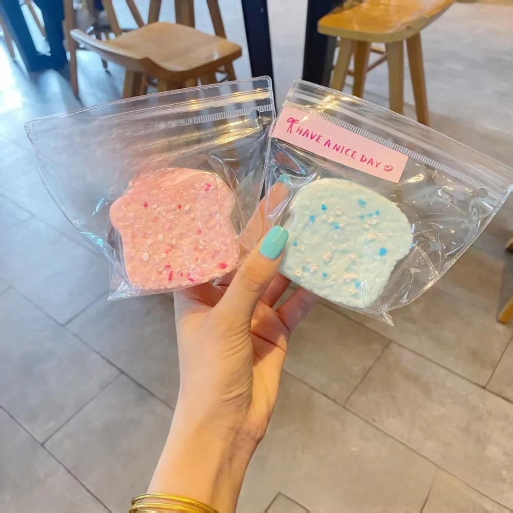 Toast Cake Stress Relief Toys Slow Rebound Muddy Texture Squeeze Toys Super Thick Texture Safe Material Salamander Toys