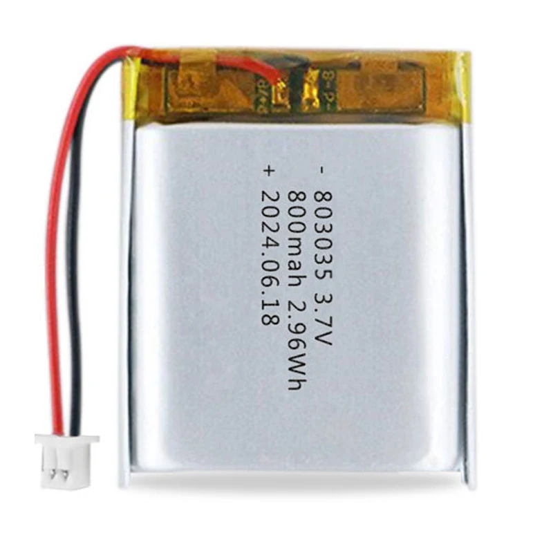 3.7V 800mAh Battery 803035 Li Po Polymer Batteries for Bluetooth Headset Keyboard Mouse Smart Bracelet Rechargeable Cell