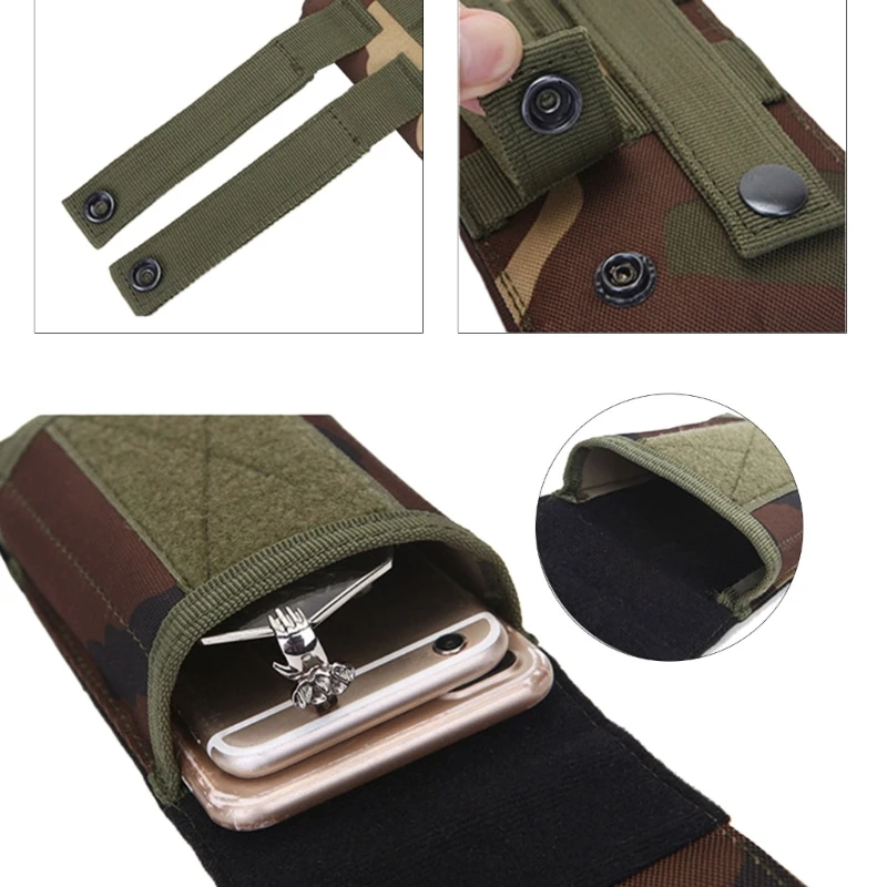 Outdoor Camouflage Bag Tactical Army Phone Holder Sport Waist Belt Case Waterproof Nylon EDC Sport Hunting Camo Bags In Backpack