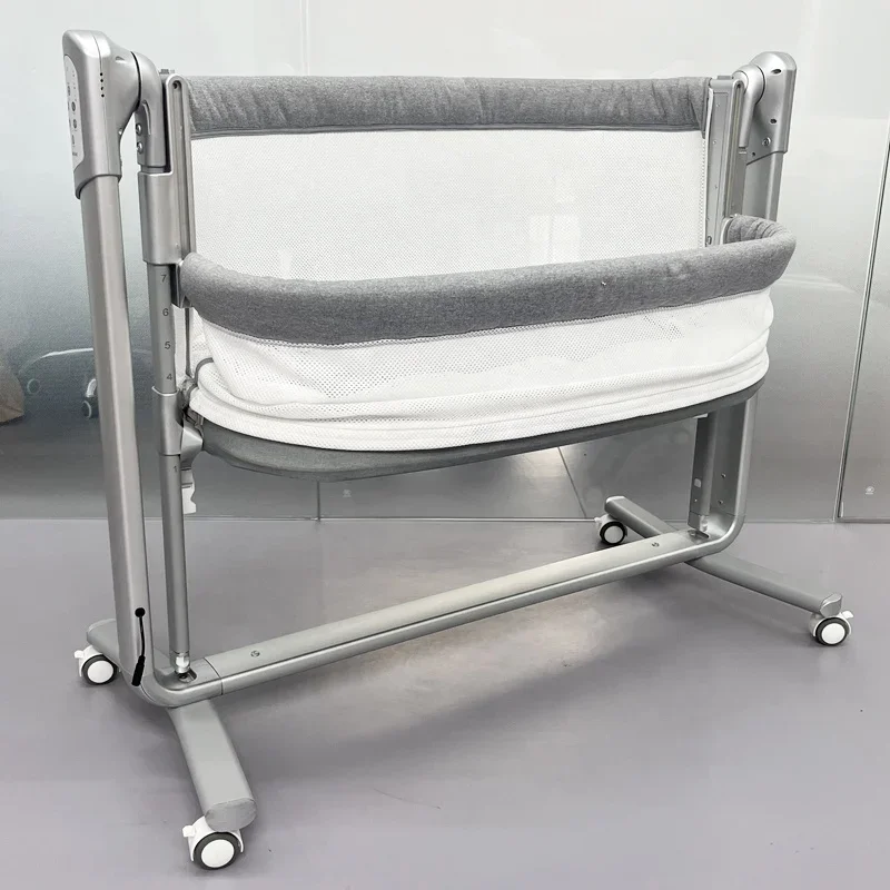 Baby Electric Rocking Bed Crib Bassinet Cradle Multi-functional 3 in 1 with Durable Adjustable Mobile Breathable Net Bedside Bed