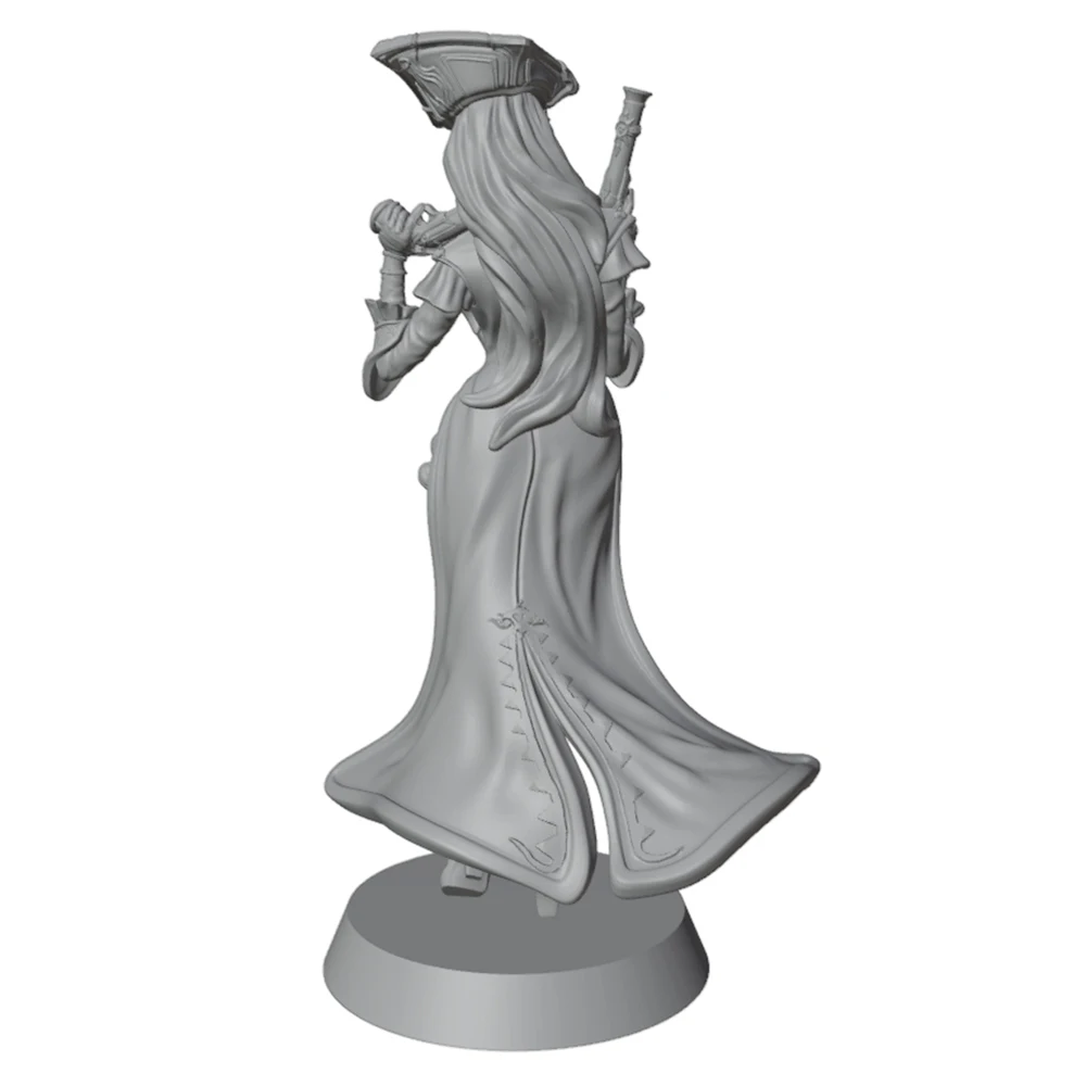 1/24/18/16/12 Female Warrior Resin Model Kits GK Miniature 3D Printed Gray Model Figurine DIY Doll Model Unpainted