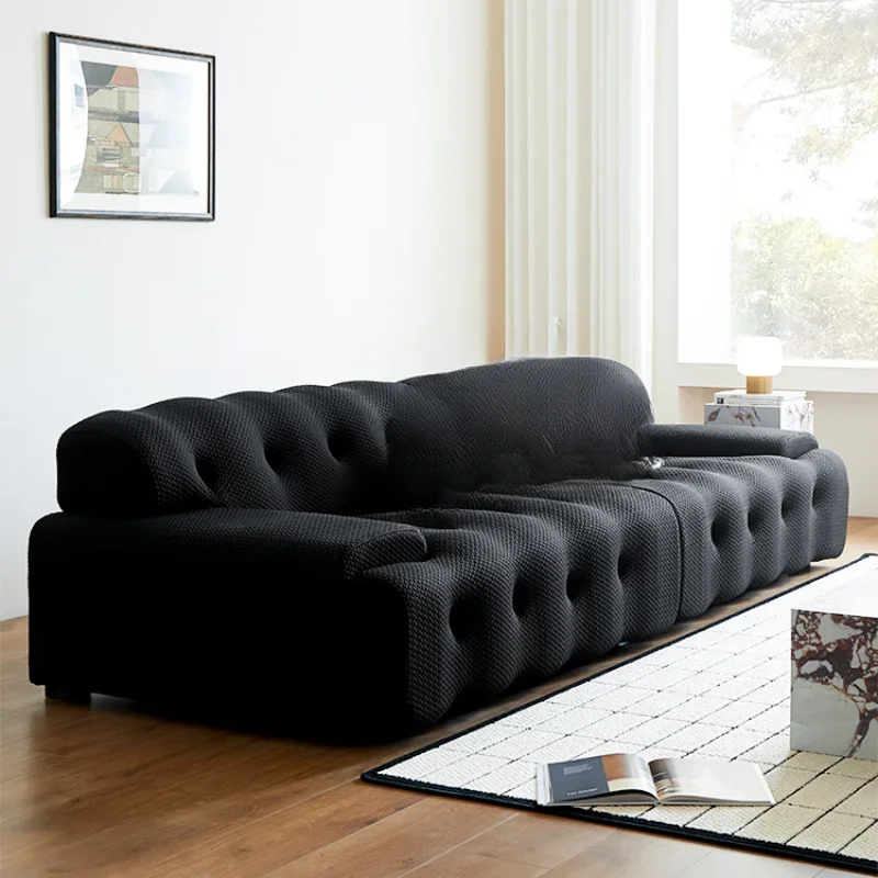 Divano in tessuto nero