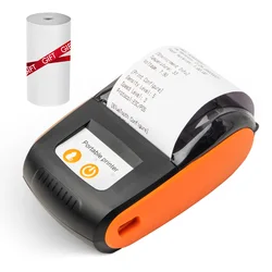 Portable Receipt Printer 58mm Mini Thermal Printing Wireless BT USB Mobile Printer with 2 Inch Thermal Paper Roll