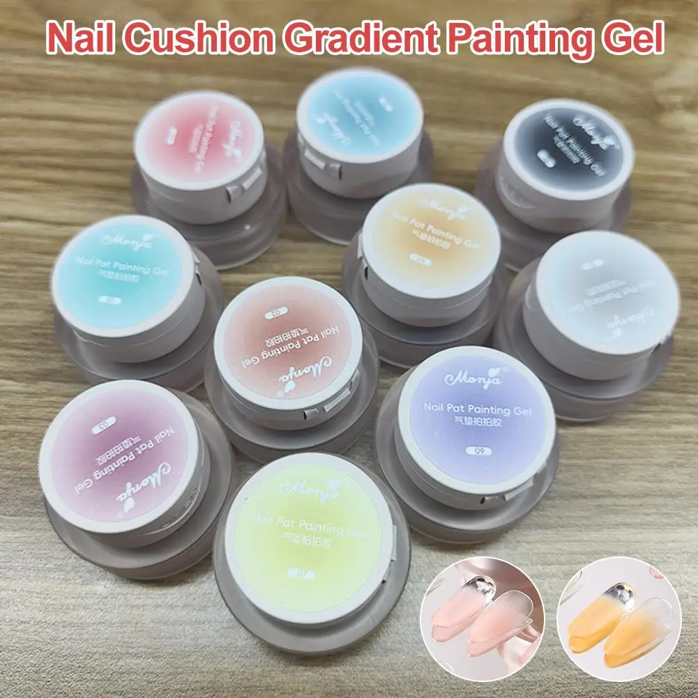 Monja – vernis à ongles Gel dégradé à coussin d'air, lingette de transfert superposée, longue durée, haute brillance, effet floraison, manteau, tremper sans Gel F4Y6