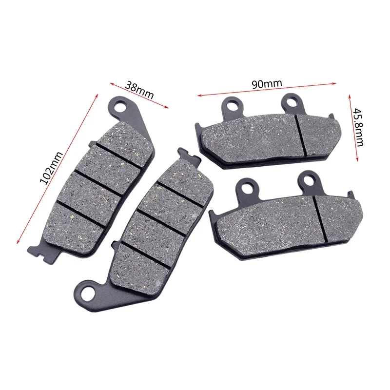 1 Pair Motorcycle Front and Rear Brake Pads Brake Disc for Honda GL1500 Goldwing 1998-00 VFR750F GL 1500 A Aspencade Interstate