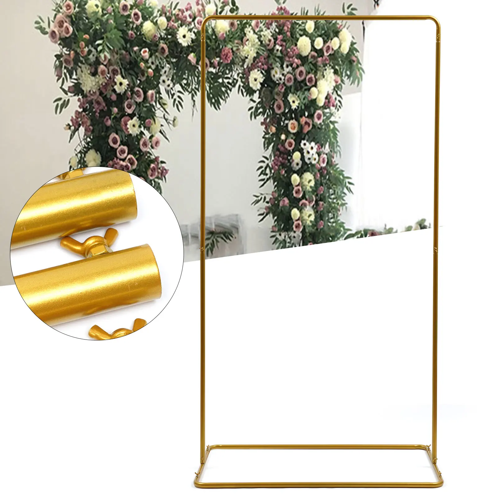 Square Metal Frame Wedding Arch Rack Party Flower Balloons Backdrop Stand Decor