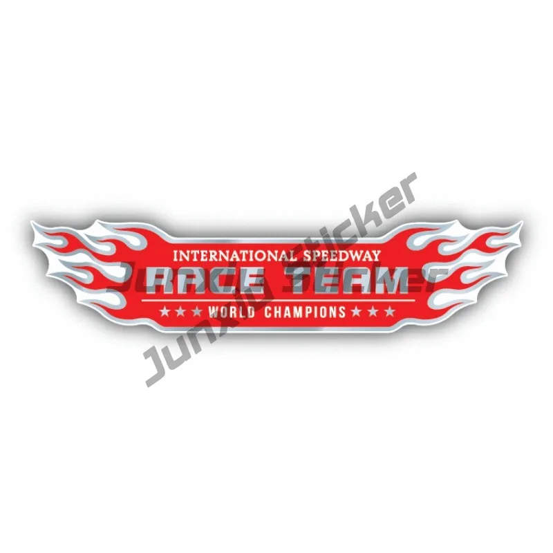 

Race Team Flame Emblem Car Bumper Sticker Decal Creative Waterproofing Decorative Outdoor