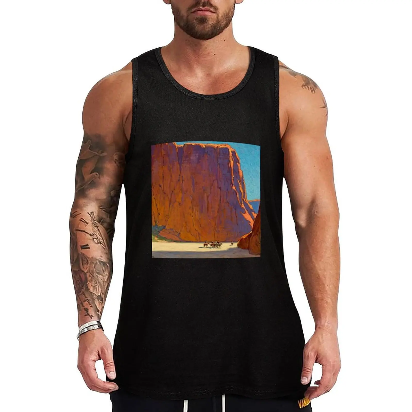 

“Sunset Canyon de Chelly” by Edgar Payne Tank Top Urban Street Tank Top Casual Sleeveless Shirt