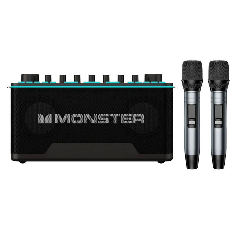 

Оригинальный динамик Monster SK100, портативное звуковое оборудование для караоке, беспроводной Bluetooth-динамик с микрофоном