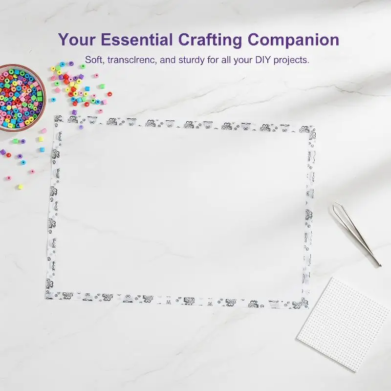 Edge-stitched 5Pcs Perler Beads Mats Heat-resistant Iron-on Accessory for DIY Creations