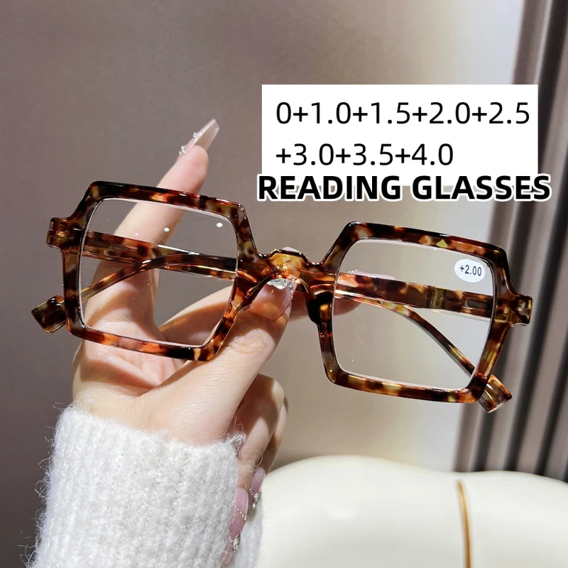 

Small Group Personalized Box Reading Glasses Fashion Classic Irregular Far Sight Eyeglasses for The Elderly HD Presbyopia Glass