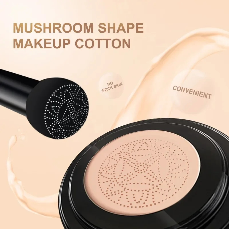 Air Cushion Foundation Make-up BB Cream Mushroom Makeup Puff Covering Facial Blemishes and Brightening Natural Nude Color Makeup