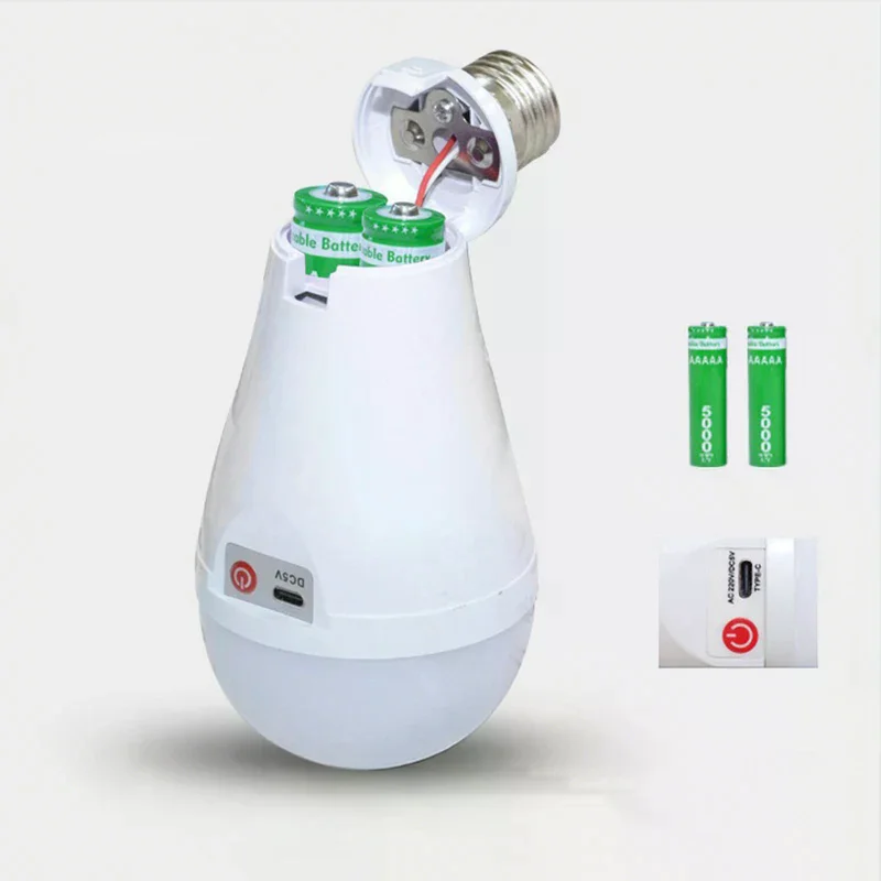 Portable 20W 30W Emergency Bulb Courtyard Outdoor Bulb Power Failure Emergency Flicker-Free LED Bulb Light