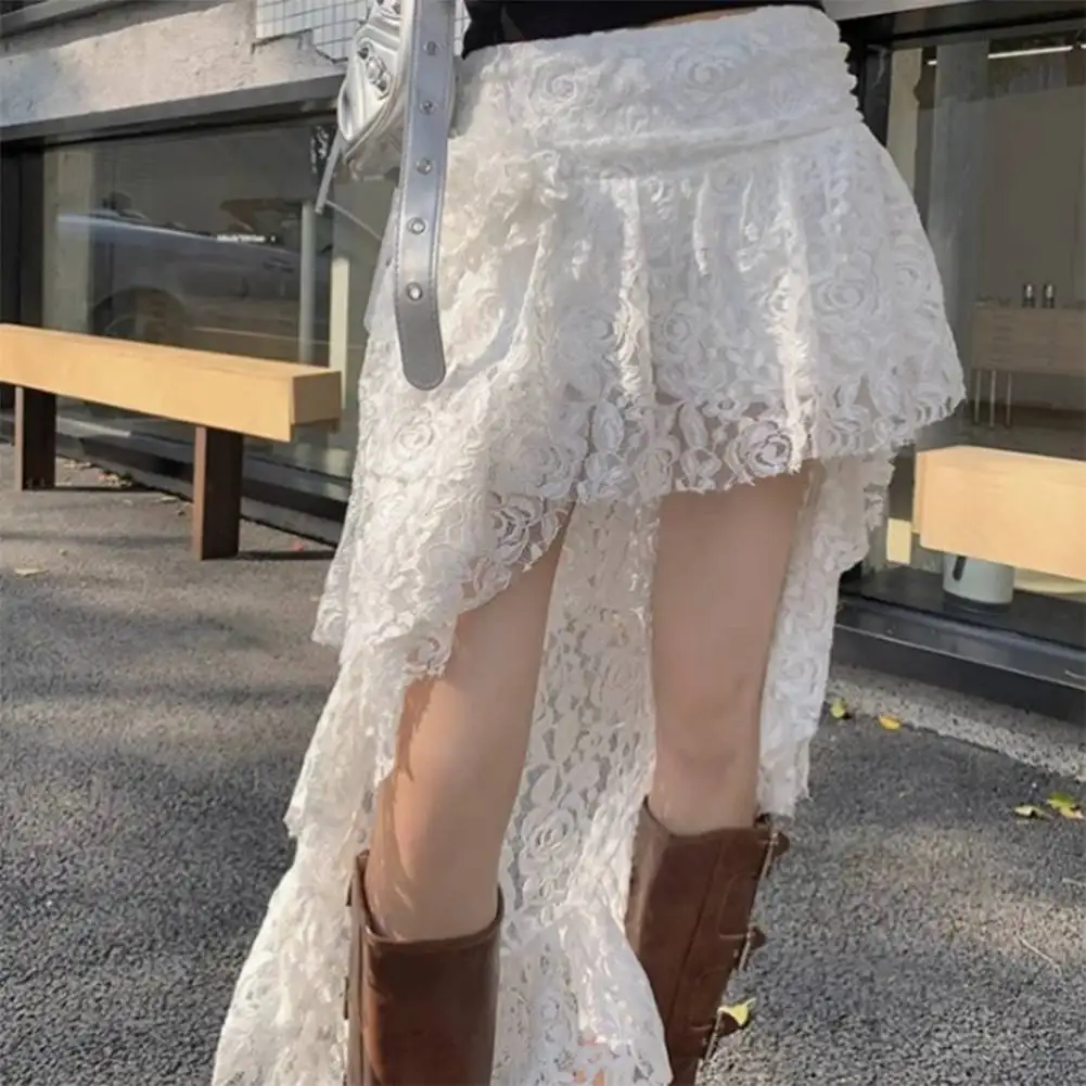 Black Casual High Waist Skirt Polyester Fabric Solid Color Pattern Basic Fashion Skirt Casual Loose Style Daily Wear Skirt