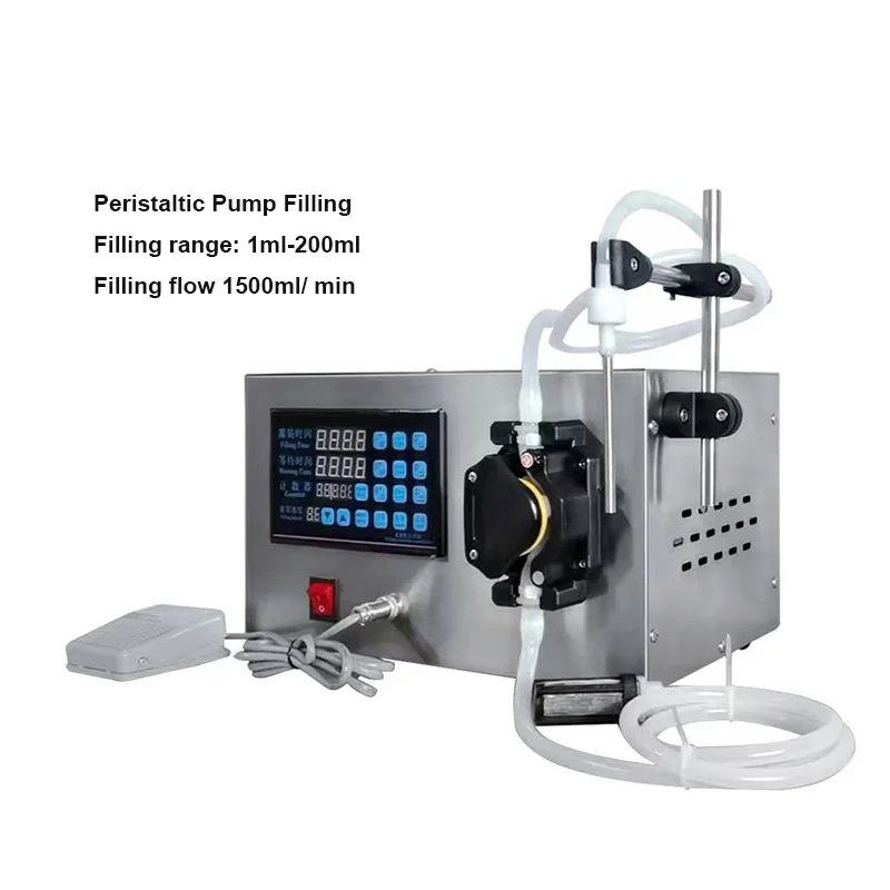 1-200 ml Peristaltic Pump Filling Machine High Accuracy Beverage Perfume juice liquid Filler Electric quantitative Dispenser