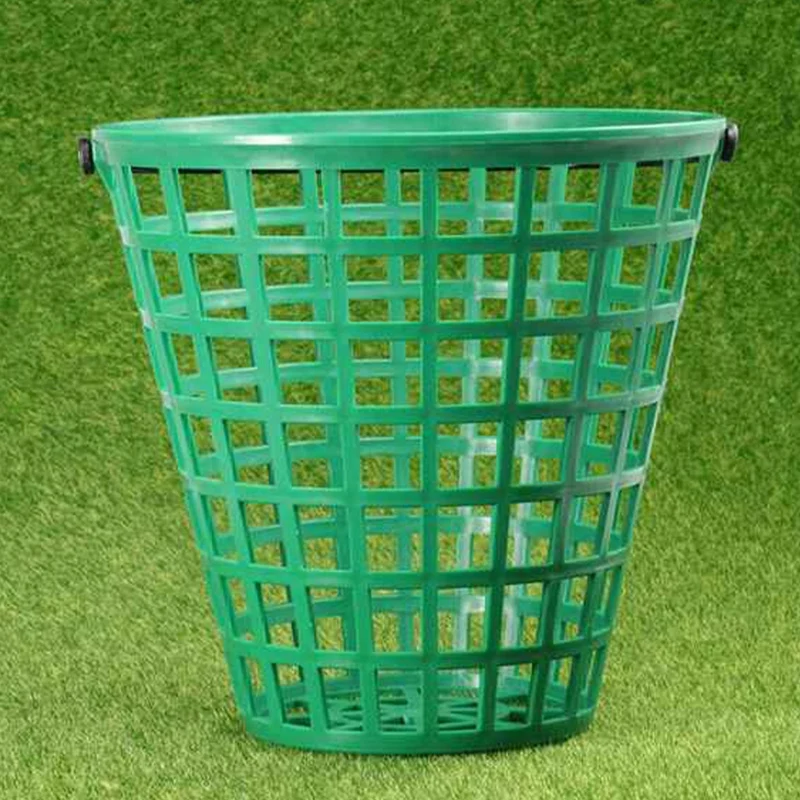 AA79 New Golf Basket Golf Container With Handle Ball Rack For Stadium Outdoor Sports Green