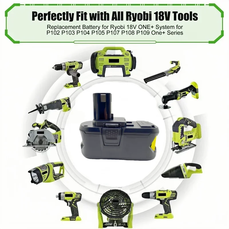 100% для замены литий-ионного аккумулятора 18 В, модель P108 P109 P102 P103 P104 P107 BPL1820 RB18L50, аккумулятор для электроинструмента